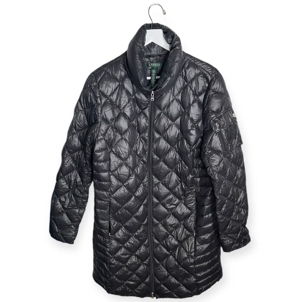 Lauren Ralph Lauren Women’s Hooded Puffer Down Packable Jacket W1775 Sz L